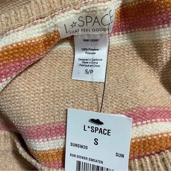 L*Space Sun Seeker Cropped Knit Sweater Size Small - Picture 5 of 5